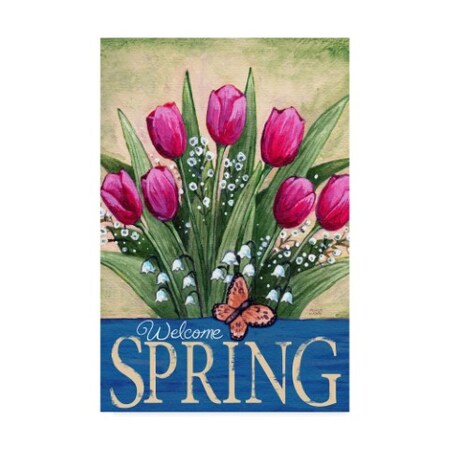Melinda Hipsher 'Welcome Spring Tulips' Canvas Art,30x47